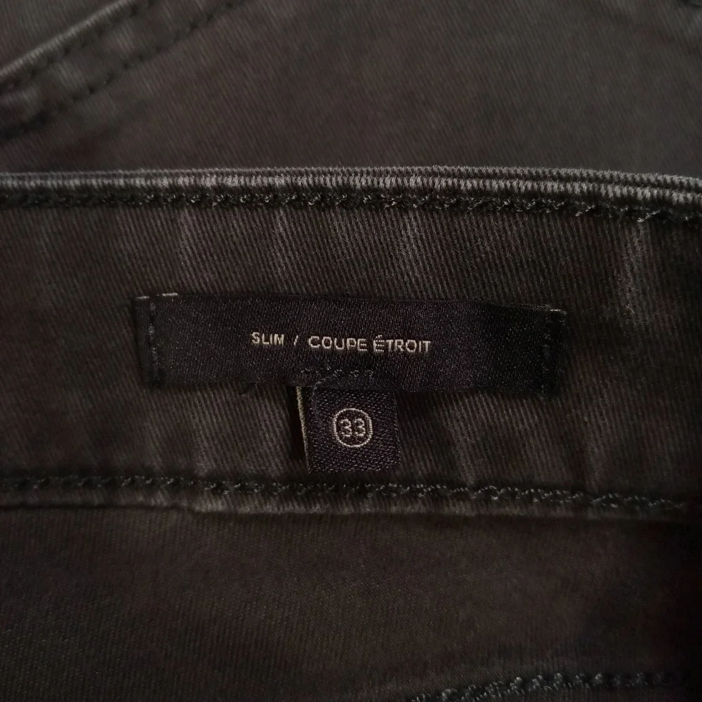 Dockers All Seasons Tech Slim Fit Pants Mens 33 Charcoal Gray Chino 5-Pocket